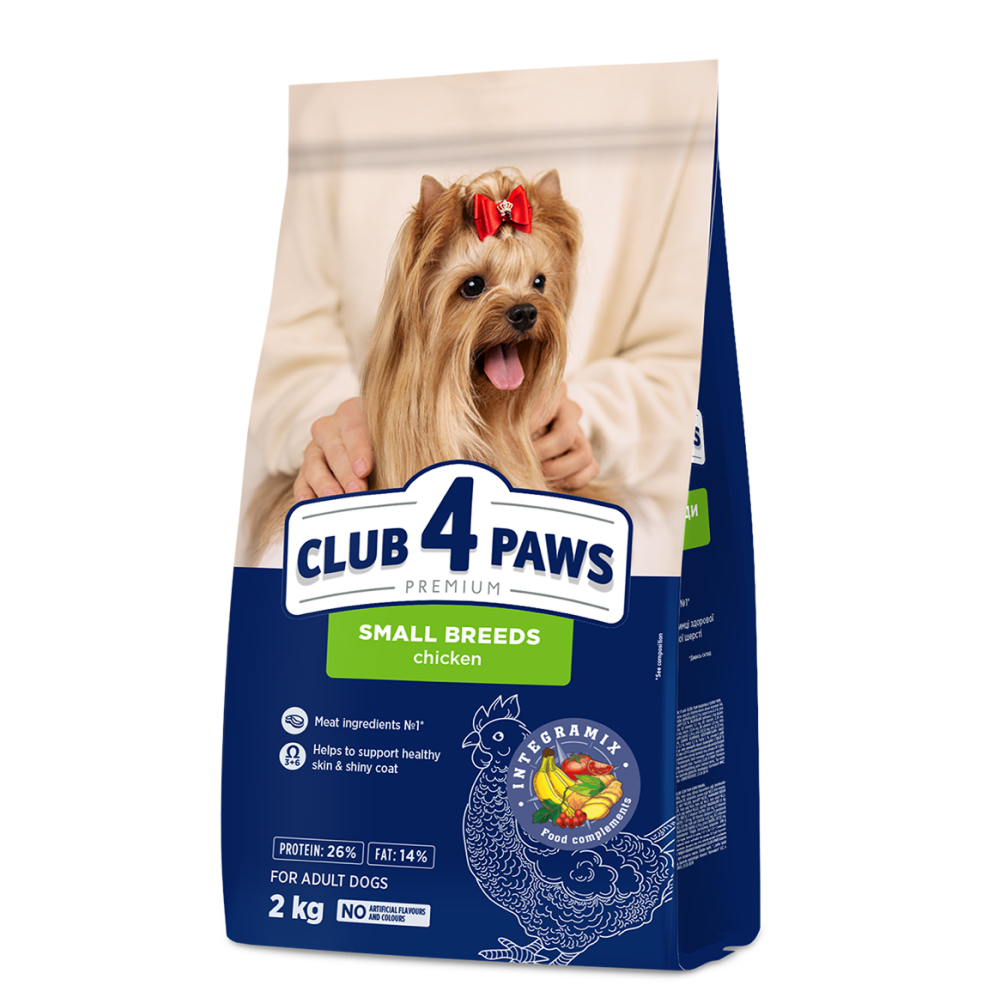 CLUB 4 PAWS Premium visavertis sausas maistas suaugusiems, mažų veislių šunims