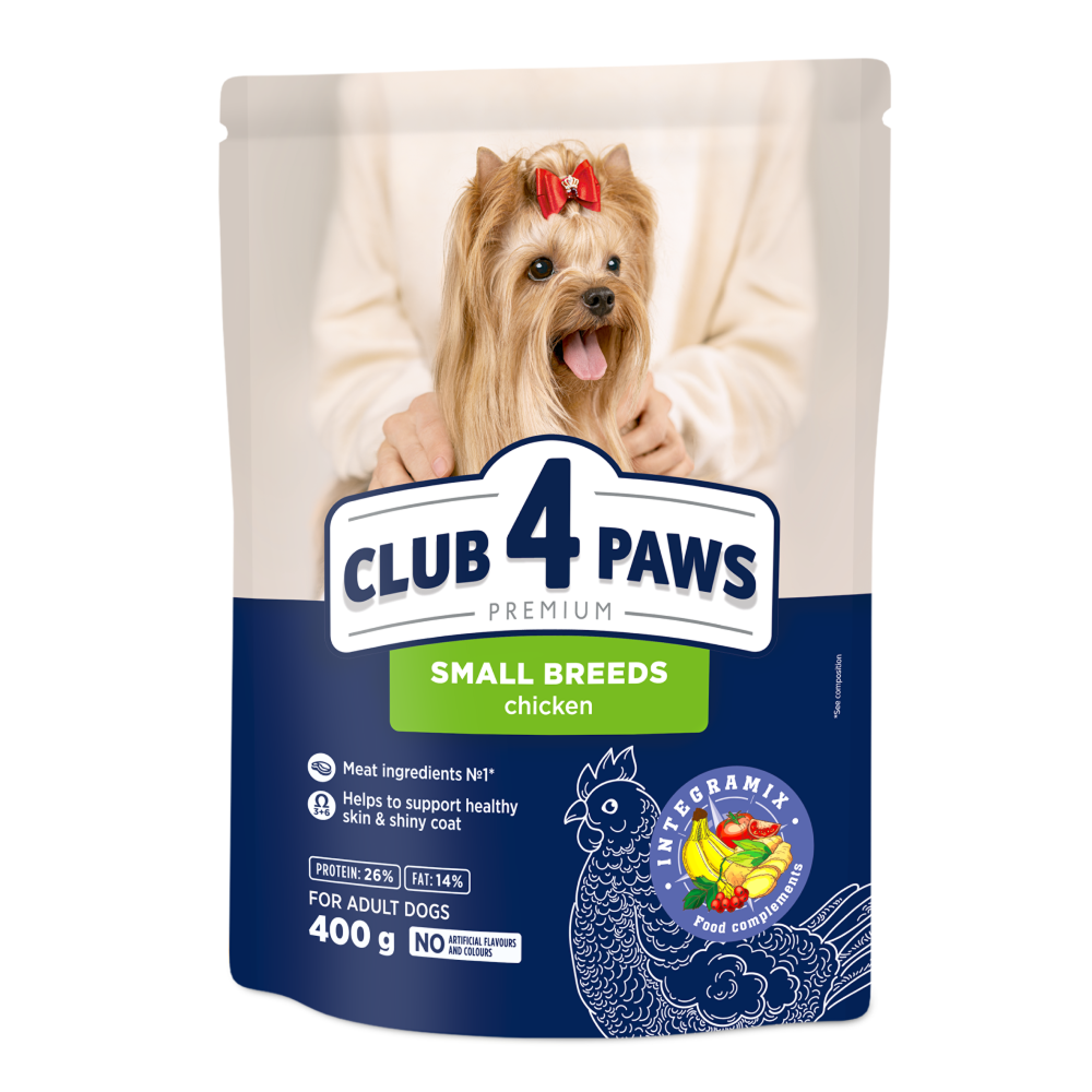 CLUB 4 PAWS Premium visavertis sausas maistas suaugusiems, mažų veislių šunims