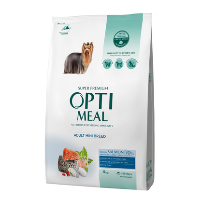 OPTIMEAL™. Visavertis sausas maistas suaugusiems miniatiūrinių veislių šunims su lašiša