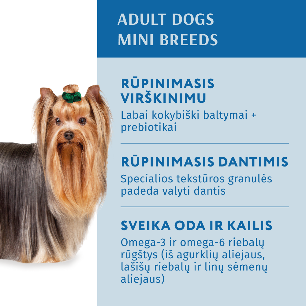 OPTIMEAL™. Visavertis sausas maistas suaugusiems miniatiūrinių veislių šunims su lašiša